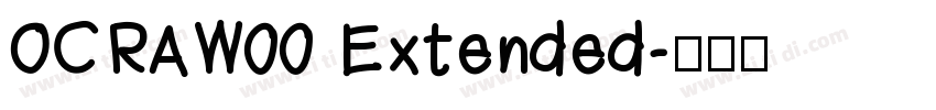 OCRAW00 Extended字体转换